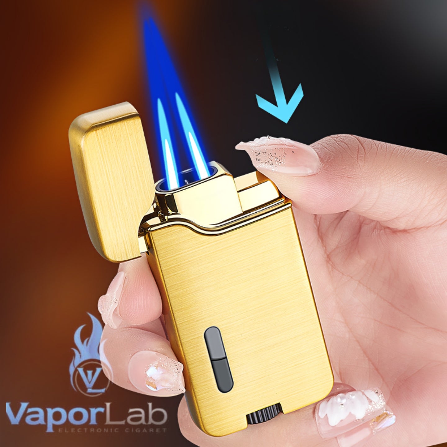 korek api metal dual bara las double flame jet torch refillable gas lighter dengan indikator gas transparant CIGNA