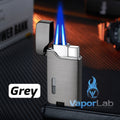 korek api metal dual bara las double flame jet torch refillable gas lighter dengan indikator gas transparant CIGNA