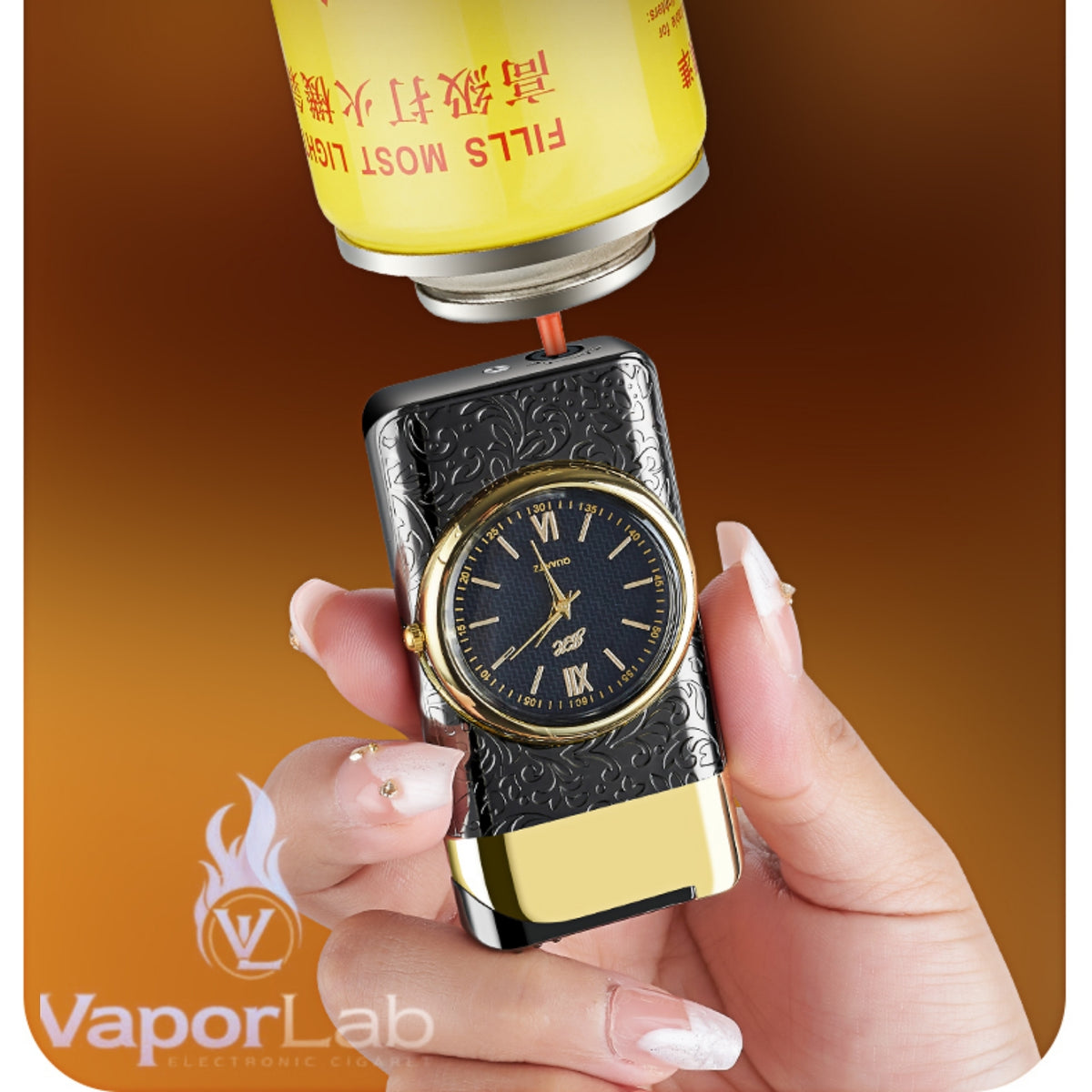 korek api gas isi ulang bara las model jam jet torch watch refillable gas lighter with giftbox