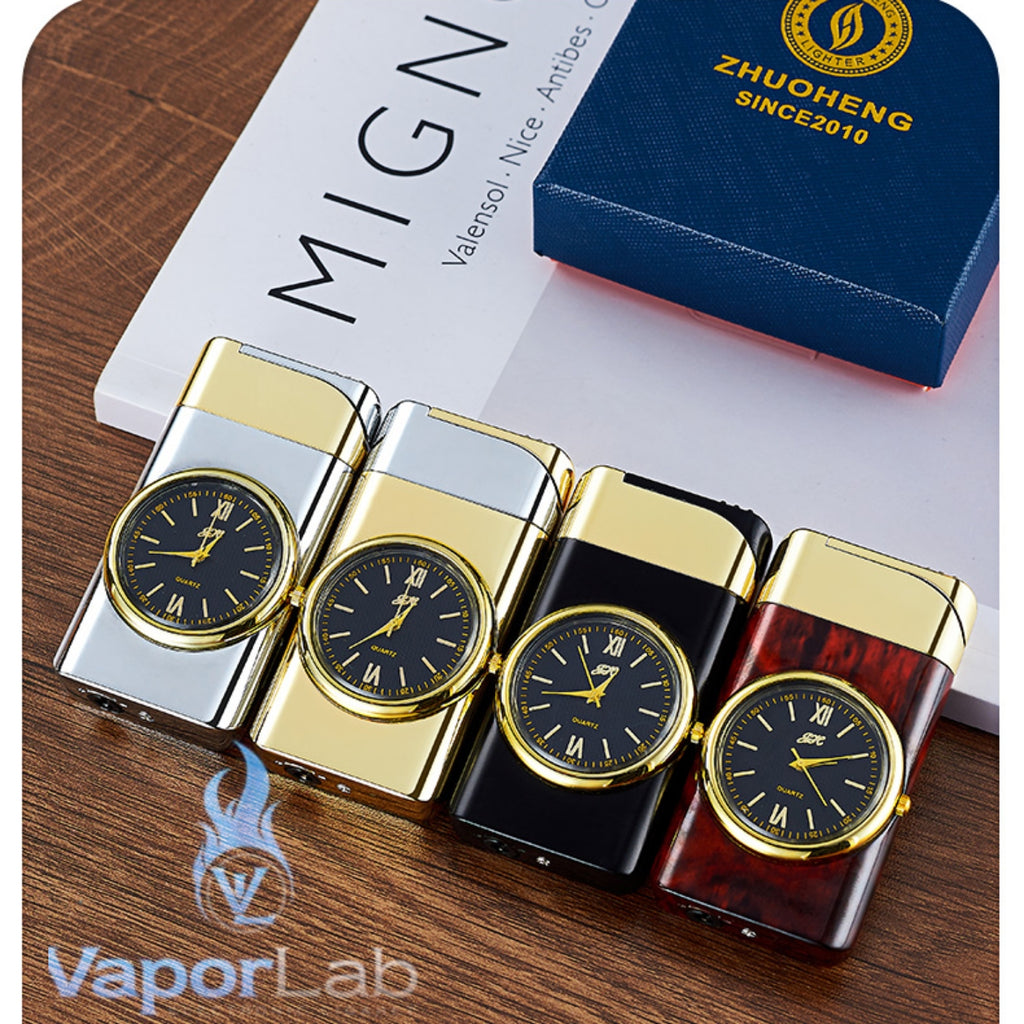 korek api gas isi ulang bara las model jam jet torch watch refillable gas lighter with giftbox