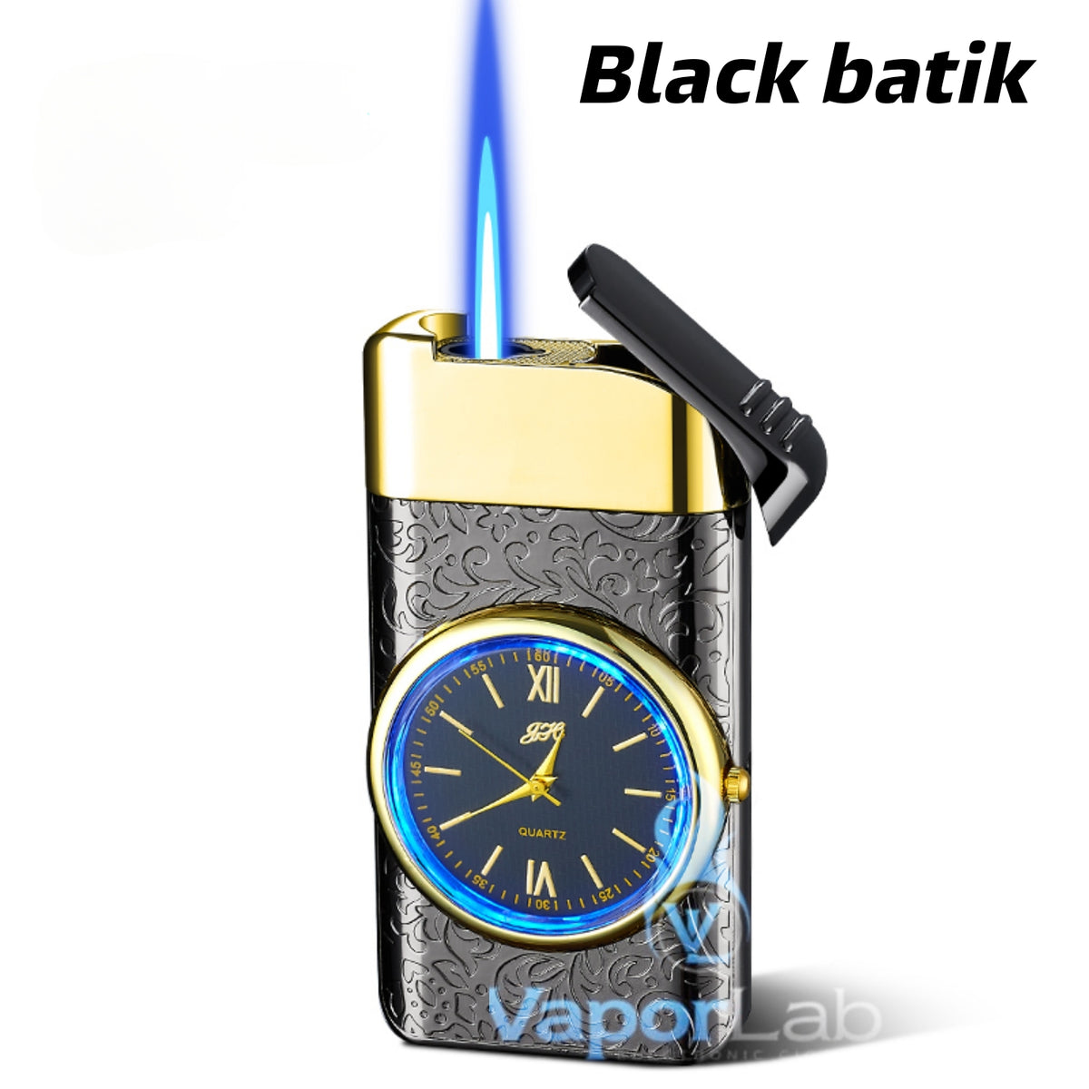 korek api gas isi ulang bara las model jam jet torch watch refillable gas lighter with giftbox