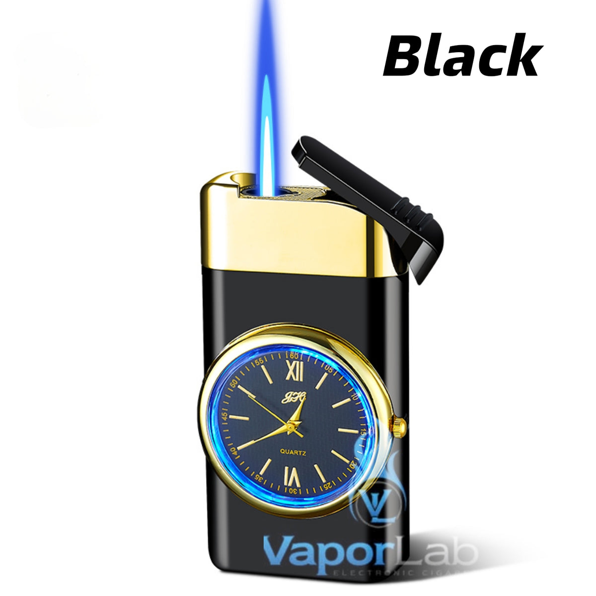 korek api gas isi ulang bara las model jam jet torch watch refillable gas lighter with giftbox