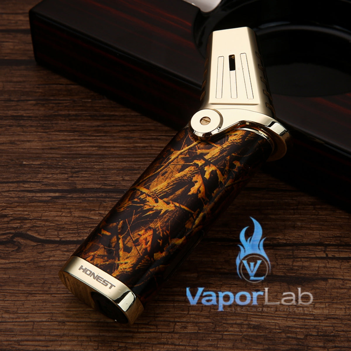 korek api bara las HONEST triple jet flame torch refillable gas cigar lighter with giftbox ada indikator gas
