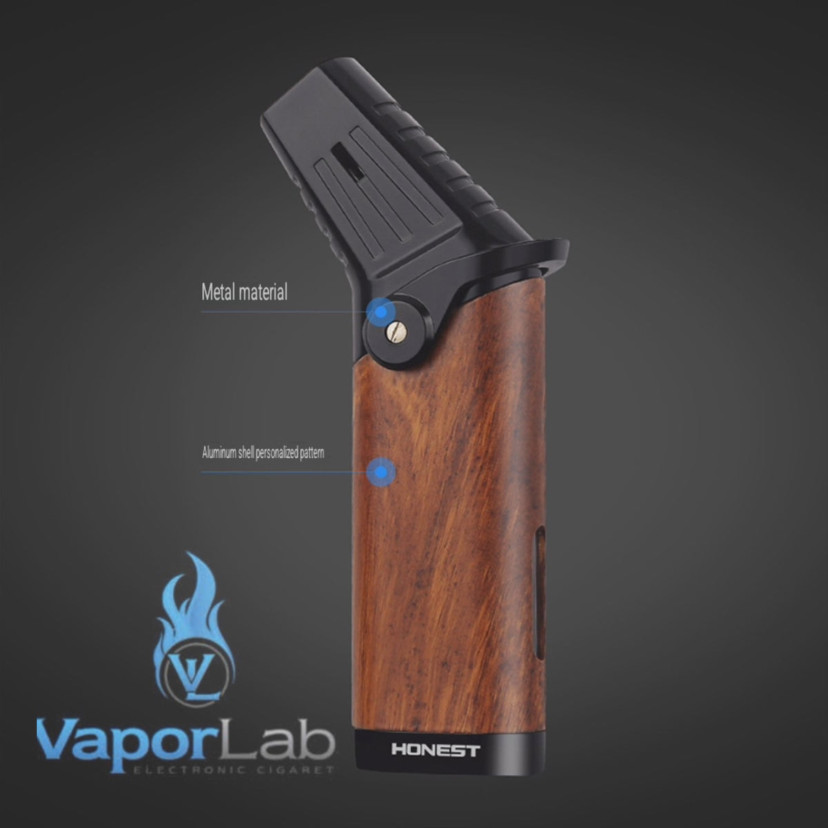 korek api bara las HONEST triple jet flame torch refillable gas cigar lighter with giftbox ada indikator gas