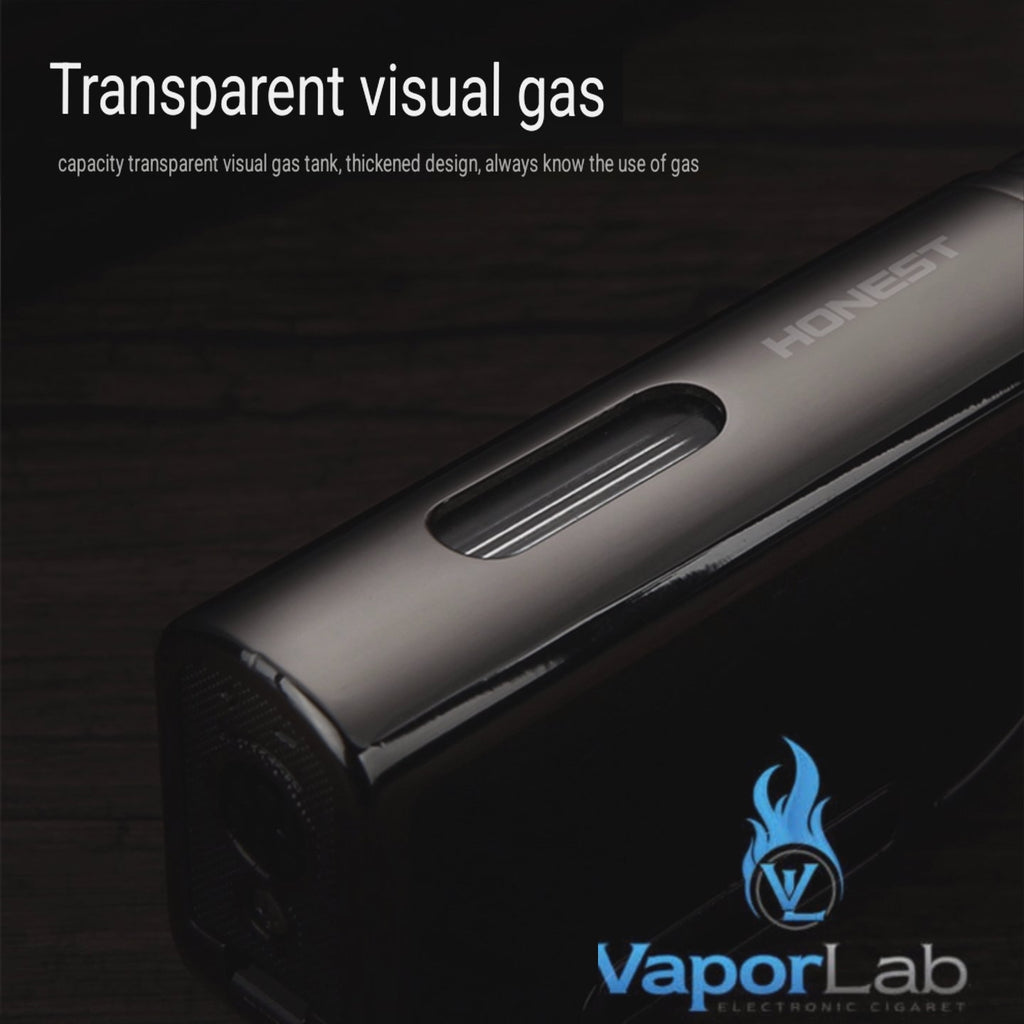 korek api cerutu 2in1 bisa menyala bara las atau api lilin HONEST jet flame gas lighter with gift box ada indikator gas dan cigar hole puncher