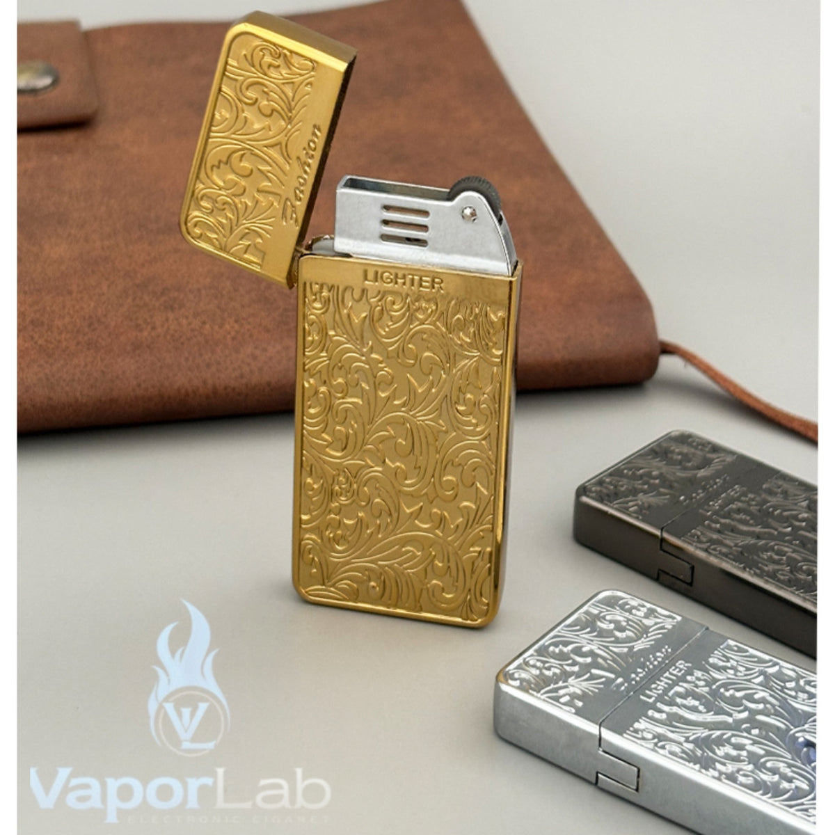 korek api gas pakai roda batu classic refillable gas lighter slim tipis ukiran batik