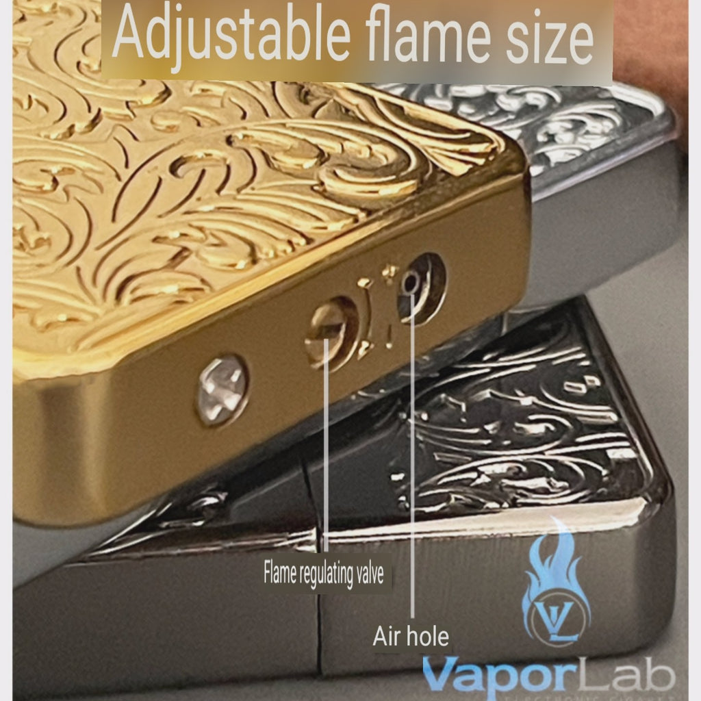 korek api gas pakai roda batu classic refillable gas lighter slim tipis ukiran batik