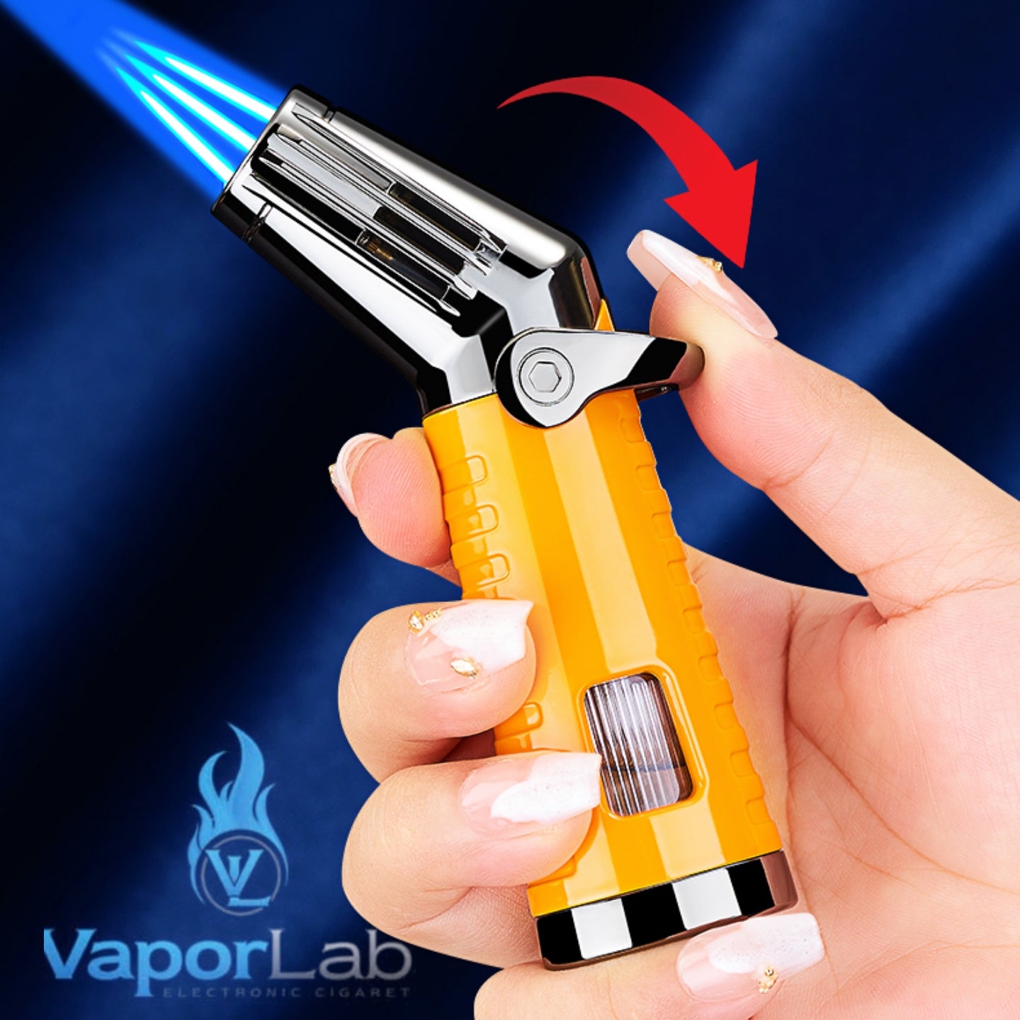 korek api bara las triple jet flame torch cocok untuk cerutu refillable gas cigar lighter with gift box ada indikator kaca gas