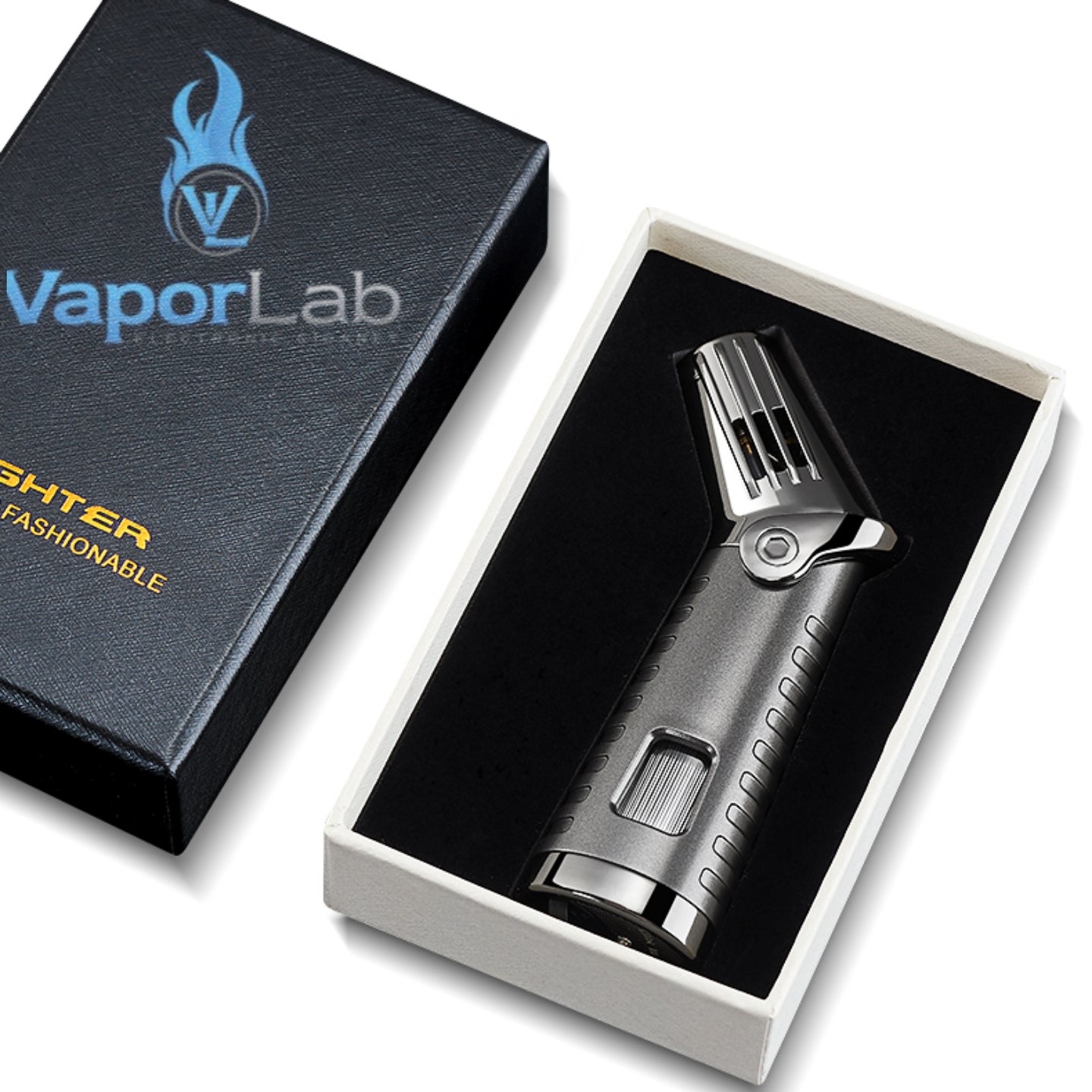 korek api bara las triple jet flame torch cocok untuk cerutu refillable gas cigar lighter with gift box ada indikator kaca gas