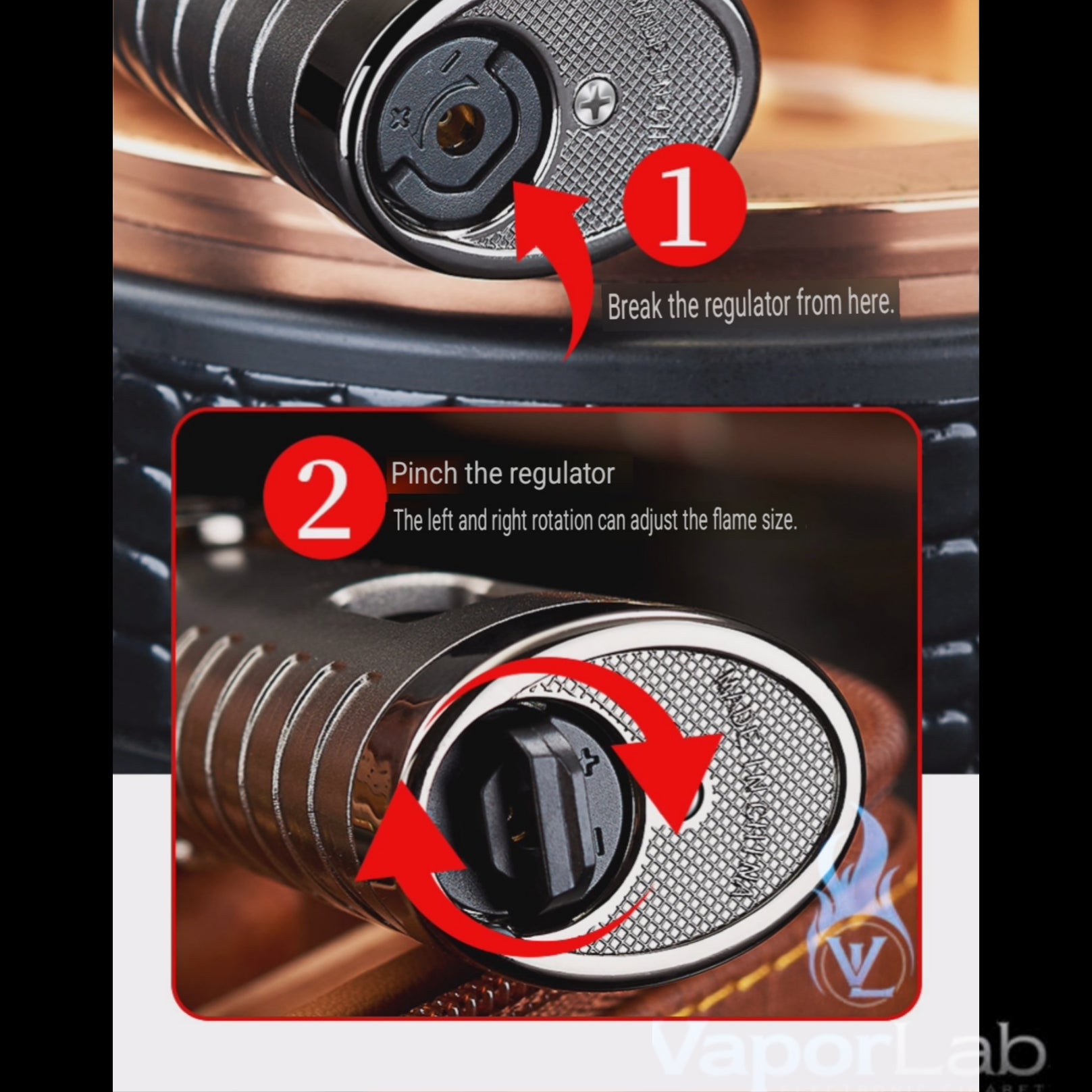 korek api bara las triple jet flame torch cocok untuk cerutu refillable gas cigar lighter with gift box ada indikator kaca gas