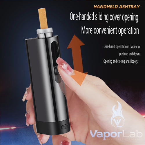 asbak portable holder untuk rokok plus korek api elektrik usb charger lighter handheld portable cigarette ashtray anti messy with rechargeable electric lighter 3125