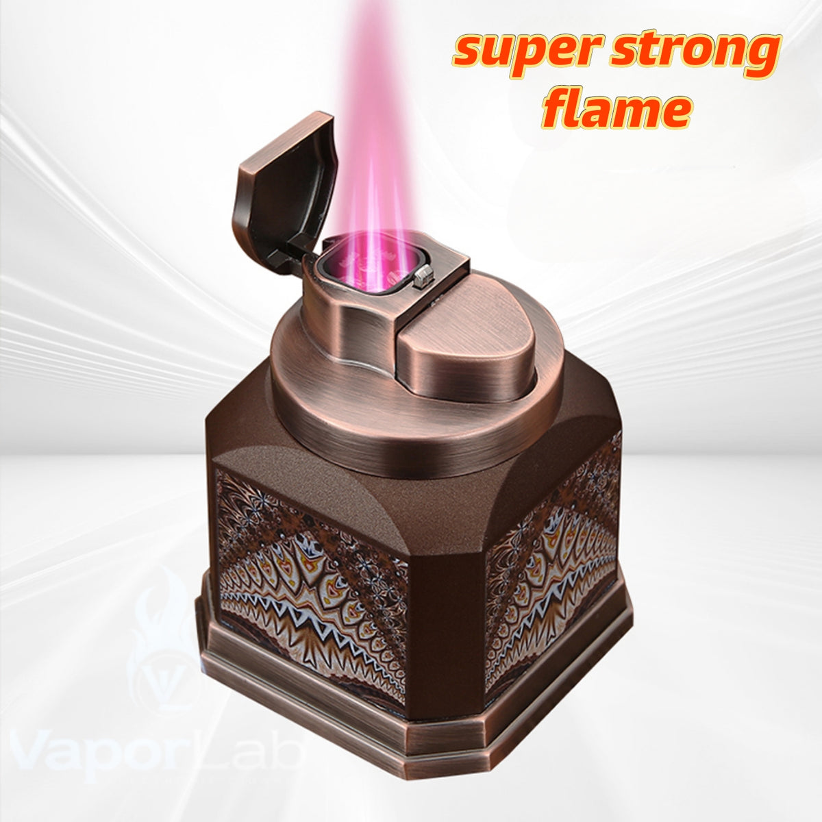 korek api pajangan di meja bara las HONEST 3130 desktop quadruple strong jet flame torch refillable gas lighter cocok untuk cigar cerutu