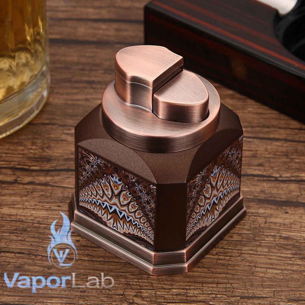 korek api pajangan di meja bara las HONEST 3130 desktop quadruple strong jet flame torch refillable gas lighter cocok untuk cigar cerutu