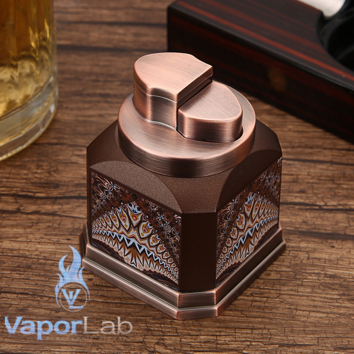 korek api pajangan di meja bara las HONEST 3130 desktop quadruple strong jet flame torch refillable gas lighter cocok untuk cigar cerutu