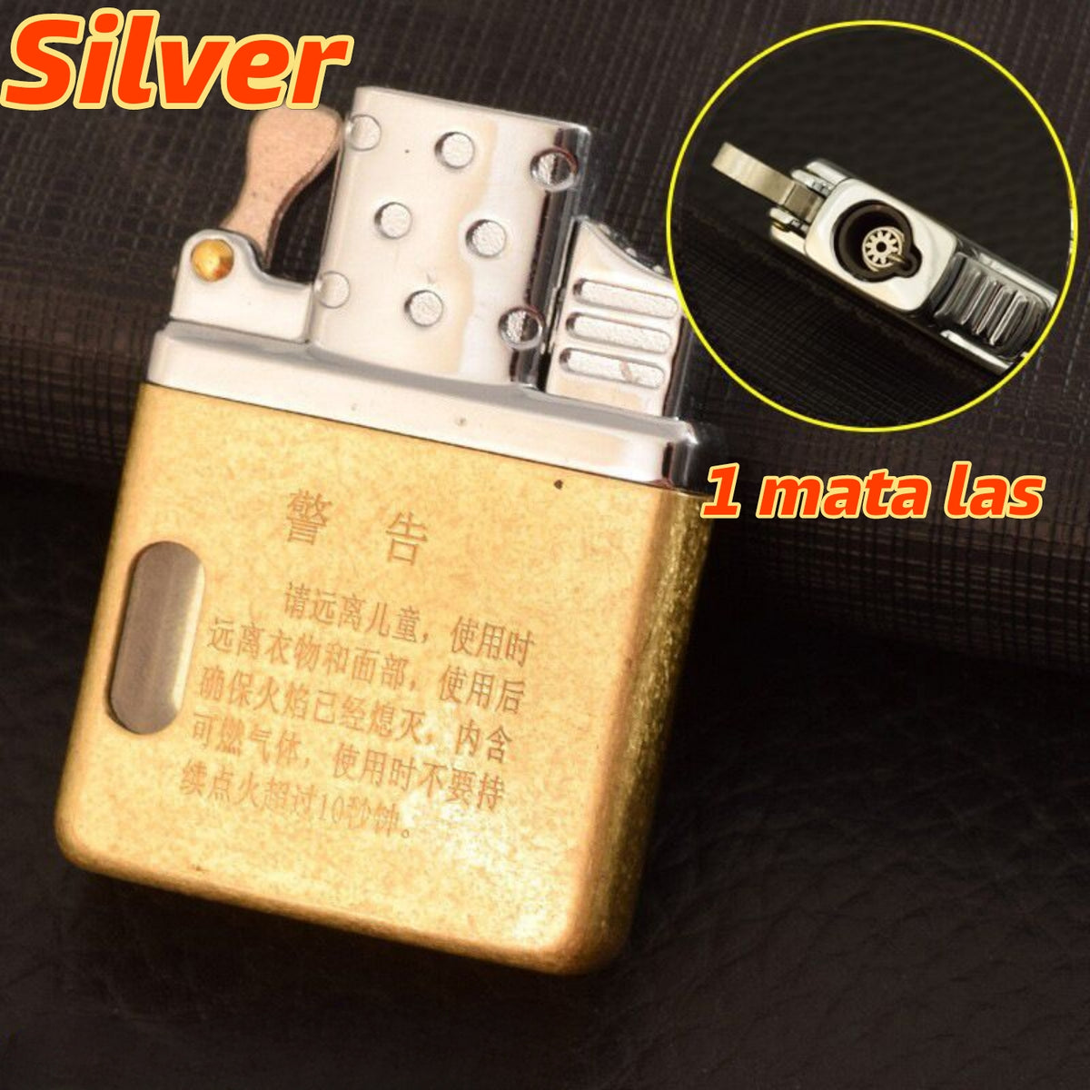 insert dalaman merk zorro original dengan korek api bara las untuk pengganti korek api model sipo replacement insert with refillable gas jet torch lighter