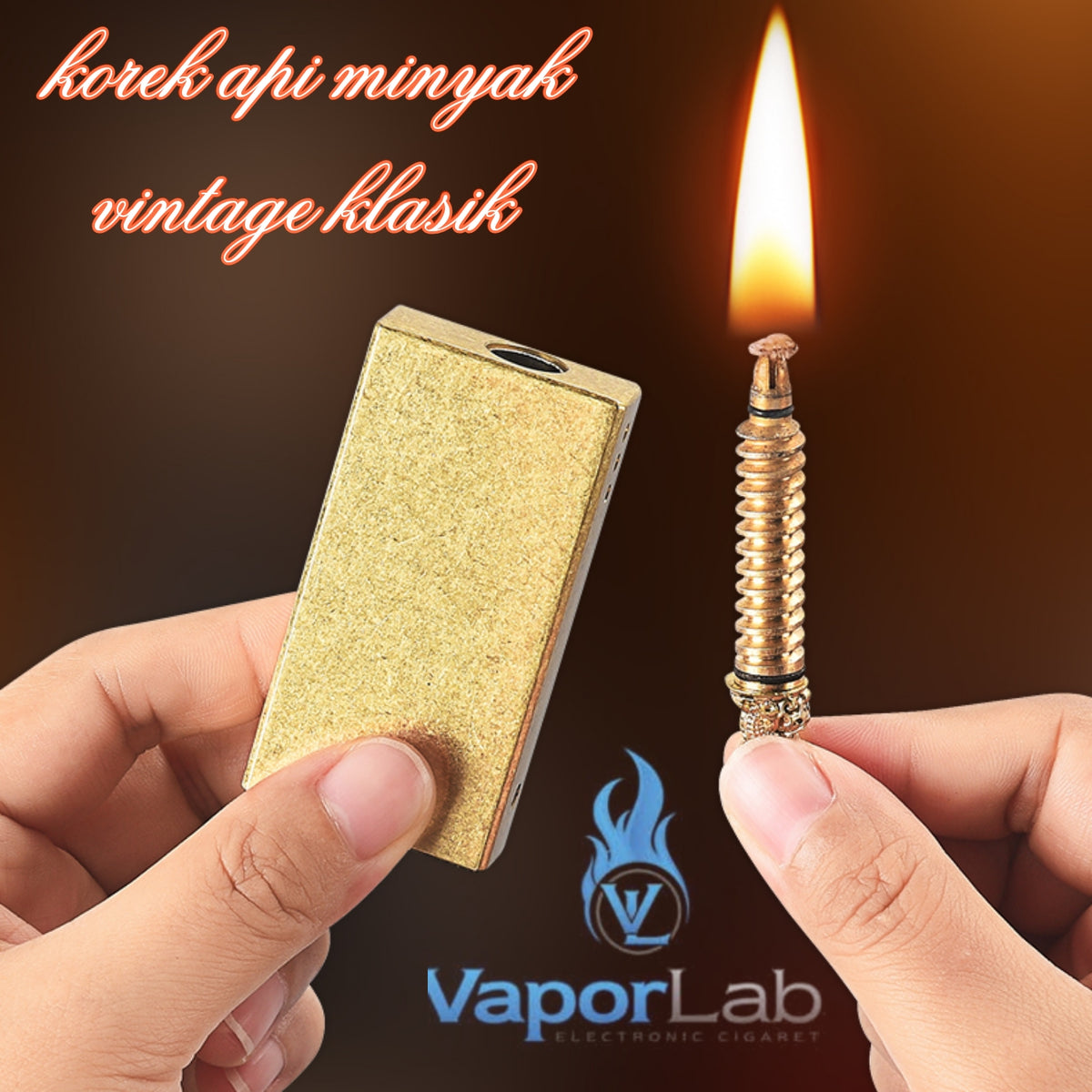 korek api minyak klasik vintage brass perunggu asli pemantik tarik otomatis gesek nyala retro oil kerosene lighter