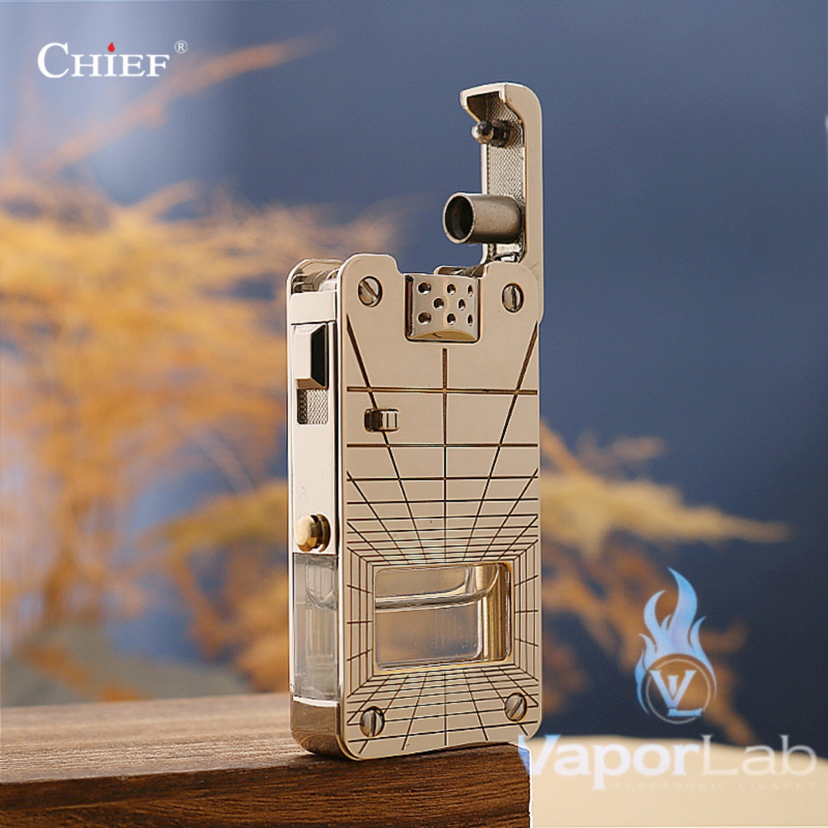 korek api sumbu minyak premium vintage oil kerosene metal lighter CHIEF 705 windproof with giftbox