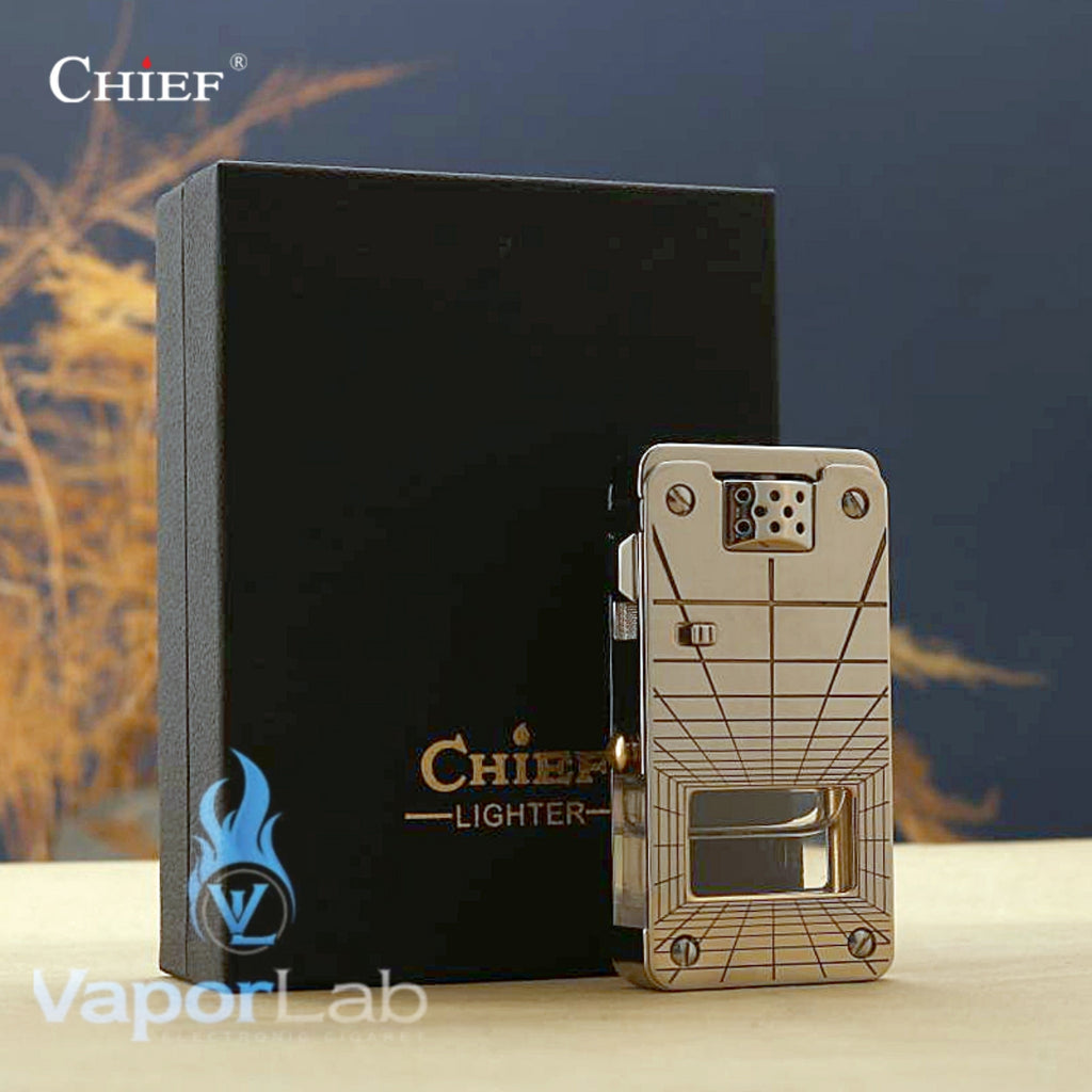 korek api sumbu minyak premium vintage oil kerosene metal lighter CHIEF 705 windproof with giftbox