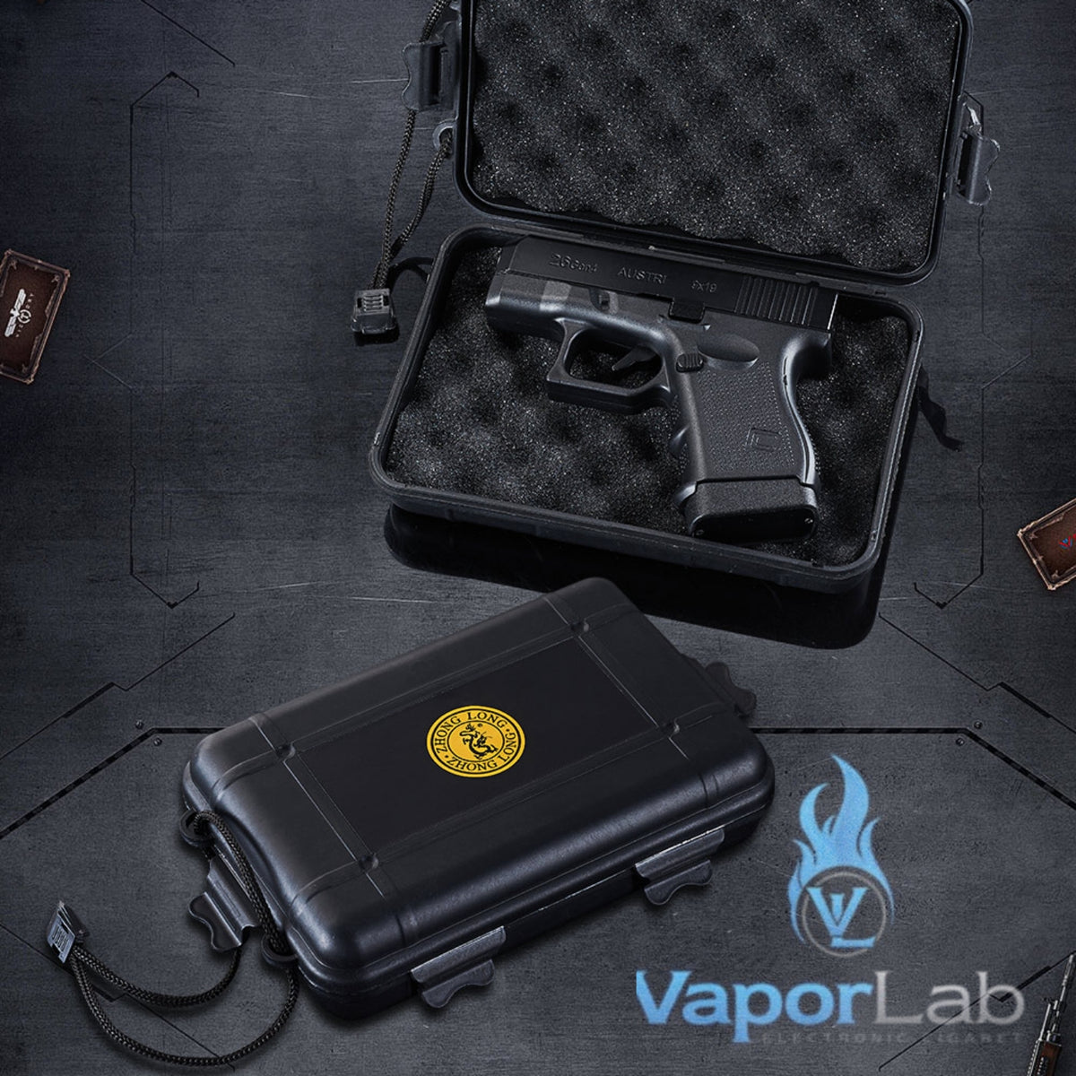 korek api gas bara las model pistol glok G26 gun shaped display jet torch refillable gas lighter 051B dengan magazin kotak simpan rokok