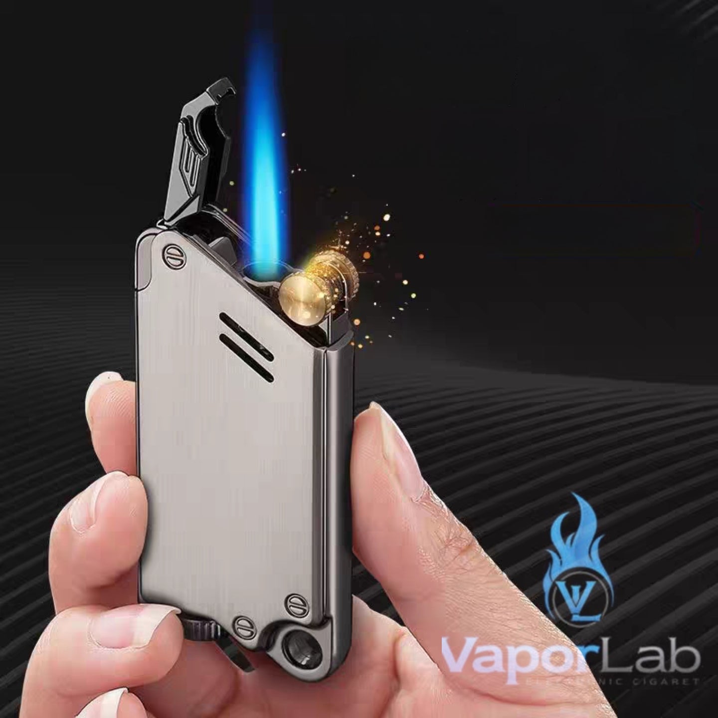 korek api roda bara las FOCUS modern jet torch metal refillable gas lighter unik cyberpunk slim with gift box