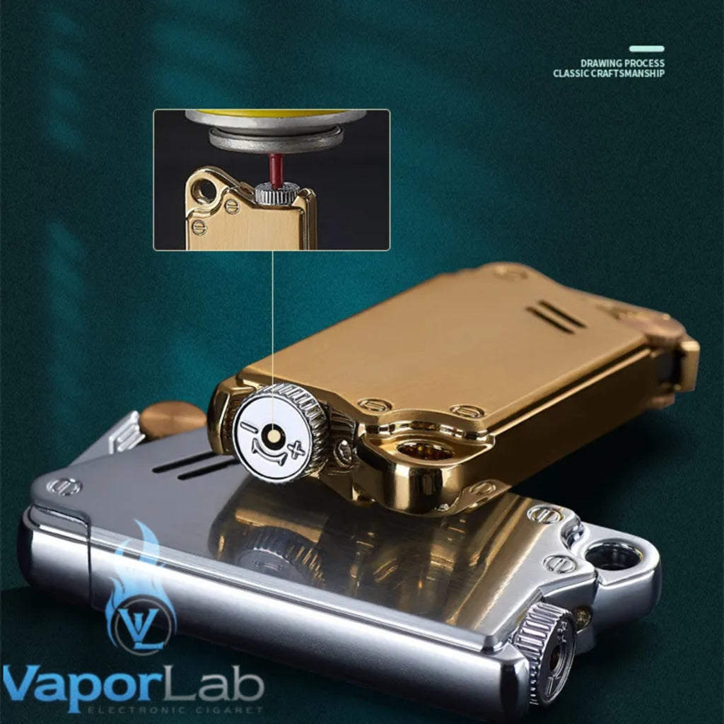 korek api roda bara las FOCUS modern jet torch metal refillable gas lighter unik cyberpunk slim with gift box