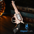 korek api bara las model pistol revolver ukiran antik cowboy mini jet flame gun windproof lighter display