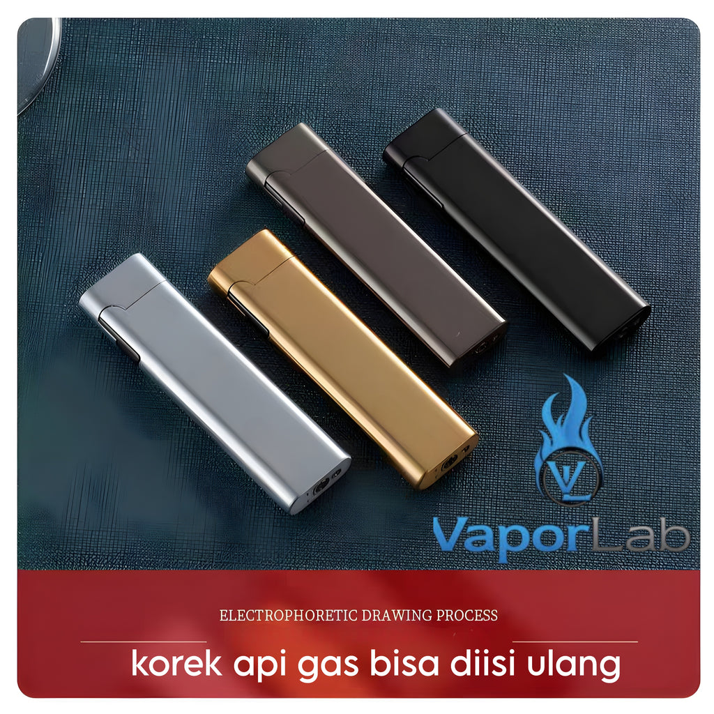 korek api gas pakai roda batu api slim refillable gas lighter polos BONDN