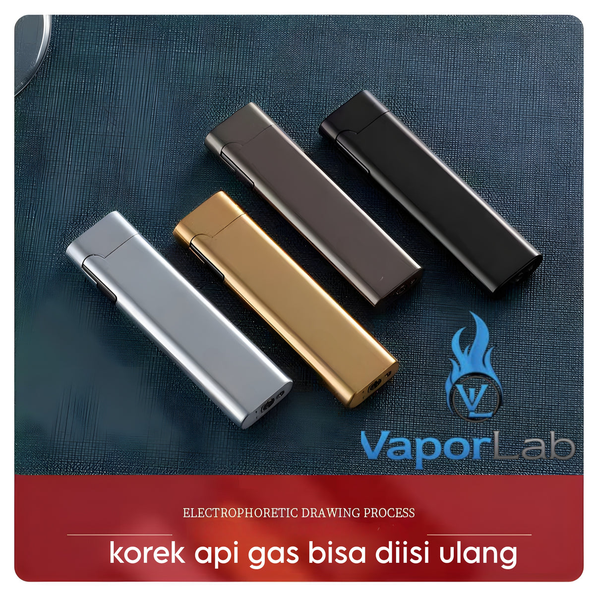 korek api gas pakai roda batu api slim refillable gas lighter polos BONDN