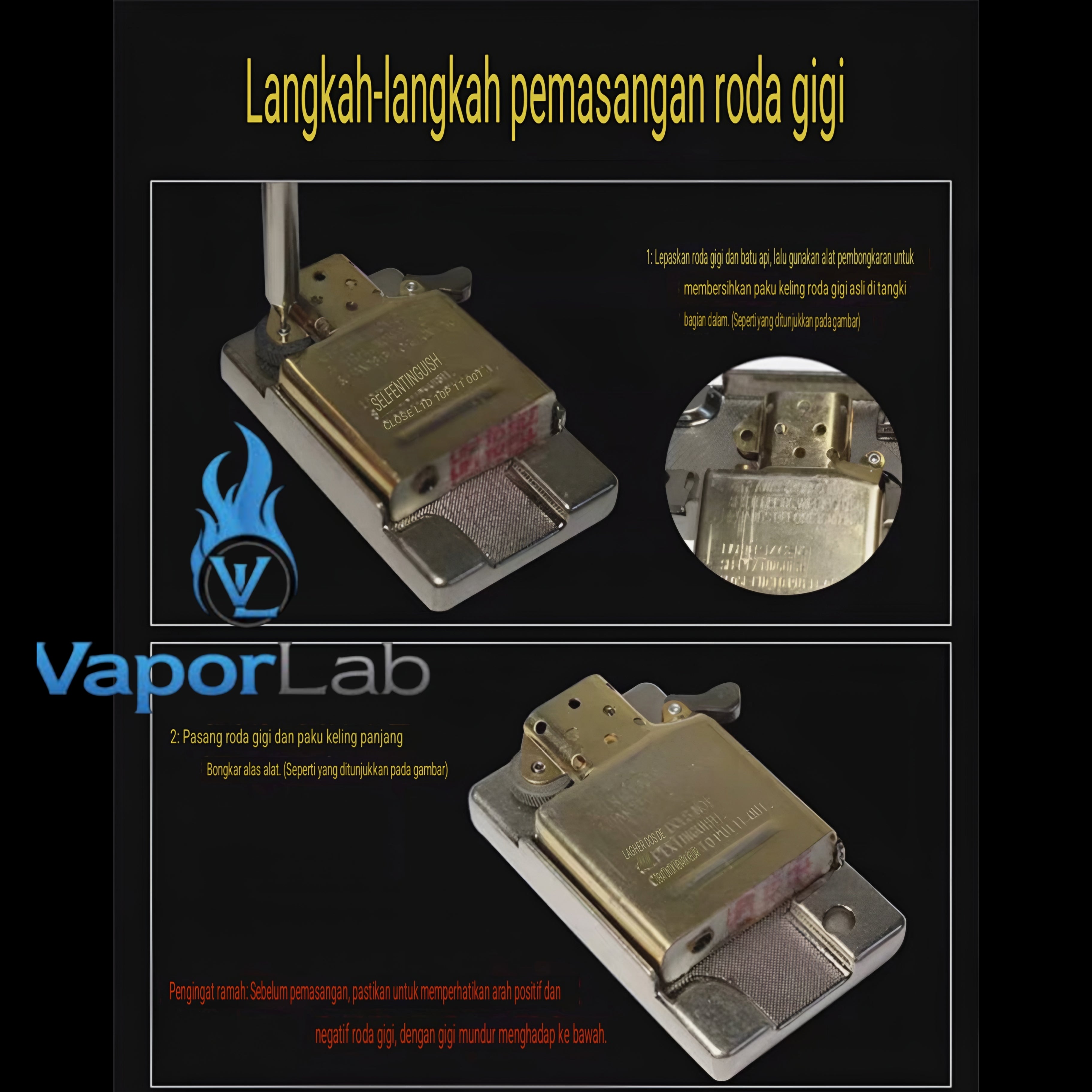 alat set pengganti ganti roda pemantik korek api classic universal merk ZORRO original flint wheel replacement tools for oil kerosene classic retro lighters