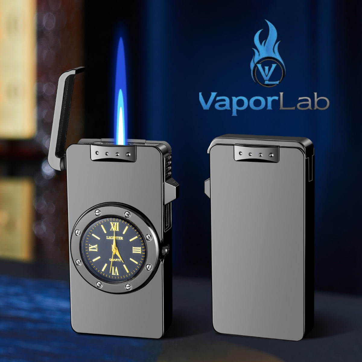 korek api isi gas bara las model jam classic jet torch watch refillable gas lighter with gift box elegant
