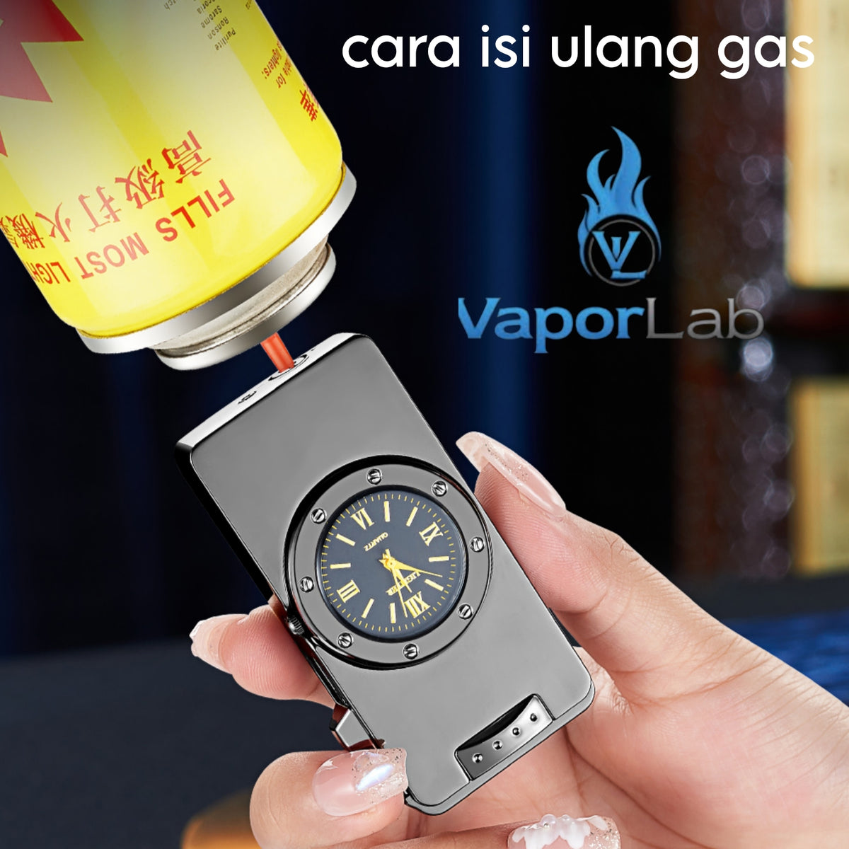korek api isi gas bara las model jam classic jet torch watch refillable gas lighter with gift box elegant