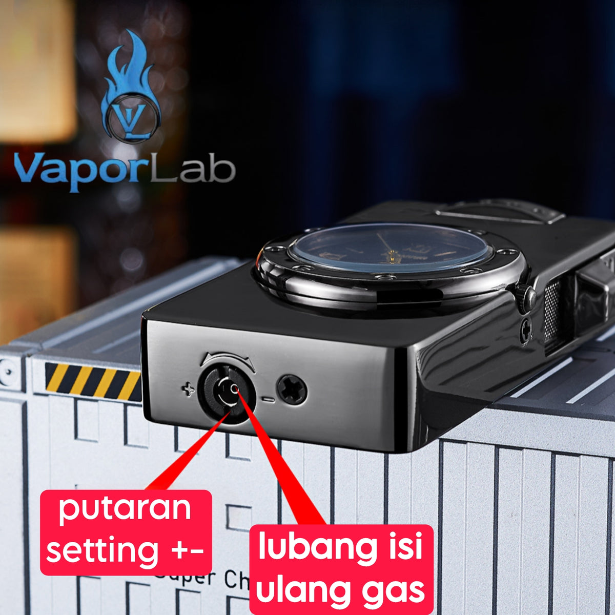 korek api isi gas bara las model jam classic jet torch watch refillable gas lighter with gift box elegant