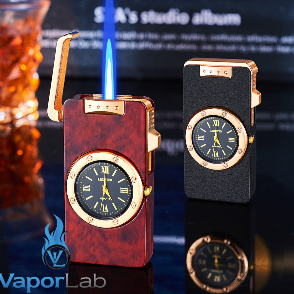 korek api isi gas bara las model jam classic jet torch watch refillable gas lighter with gift box elegant