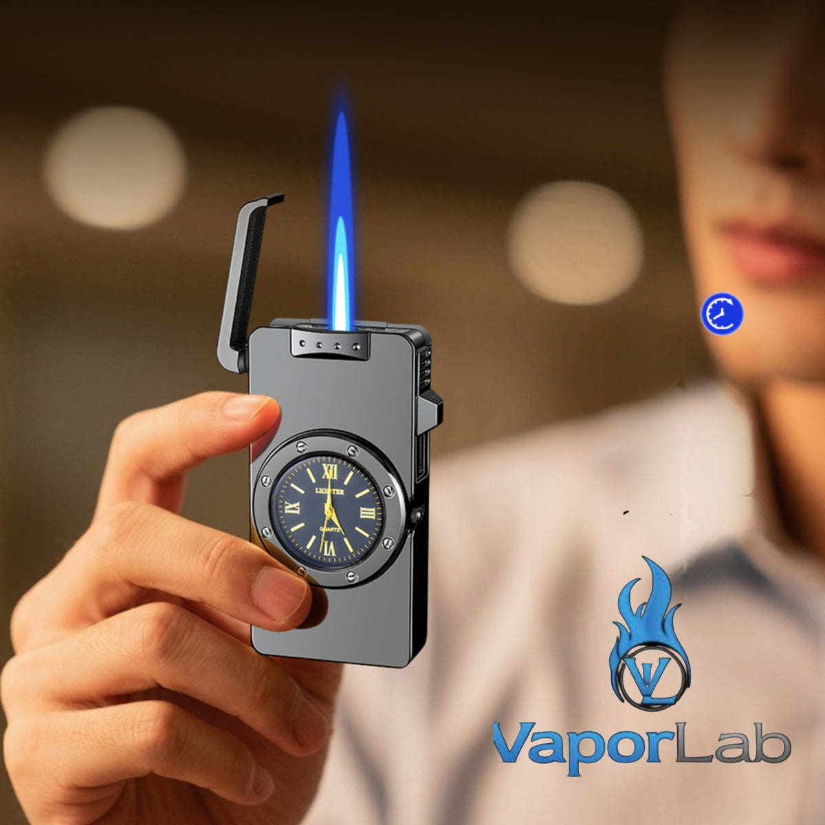 korek api isi gas bara las model jam classic jet torch watch refillable gas lighter with gift box elegant