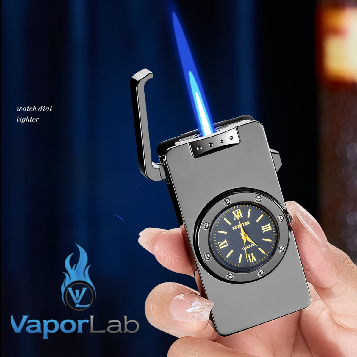 korek api isi gas bara las model jam classic jet torch watch refillable gas lighter with gift box elegant