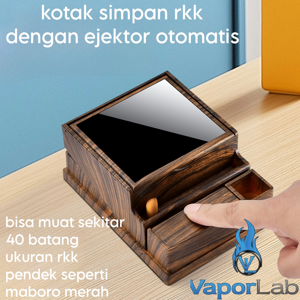 kotak pajangan meja tempat simpan rokok cigarette box display dengan tombol ejektor otomatis large capacity unik