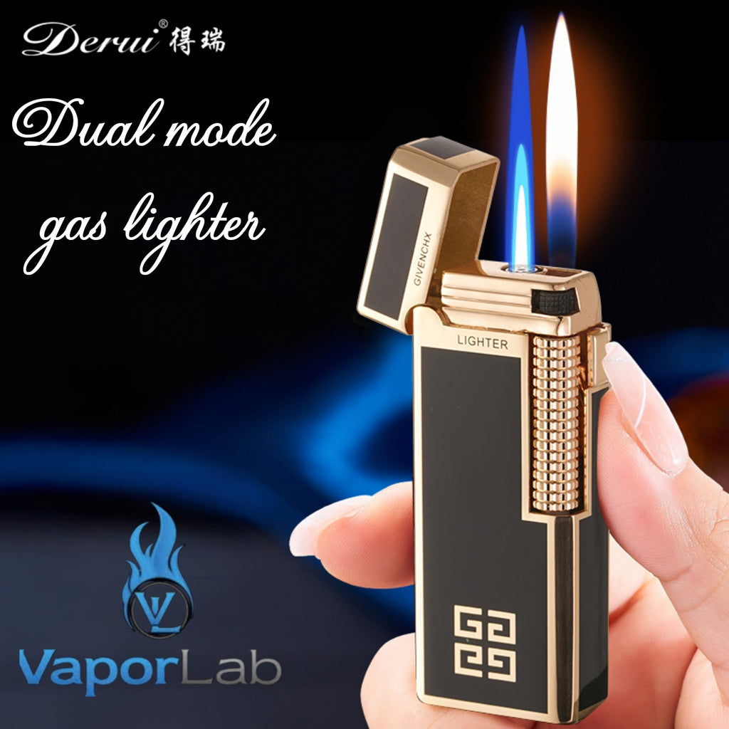 korek api dual mode 2in1 bara las atau api classic vintage roda reffillable gas jet flame lighter elegant mewah dengan giftbox Derui