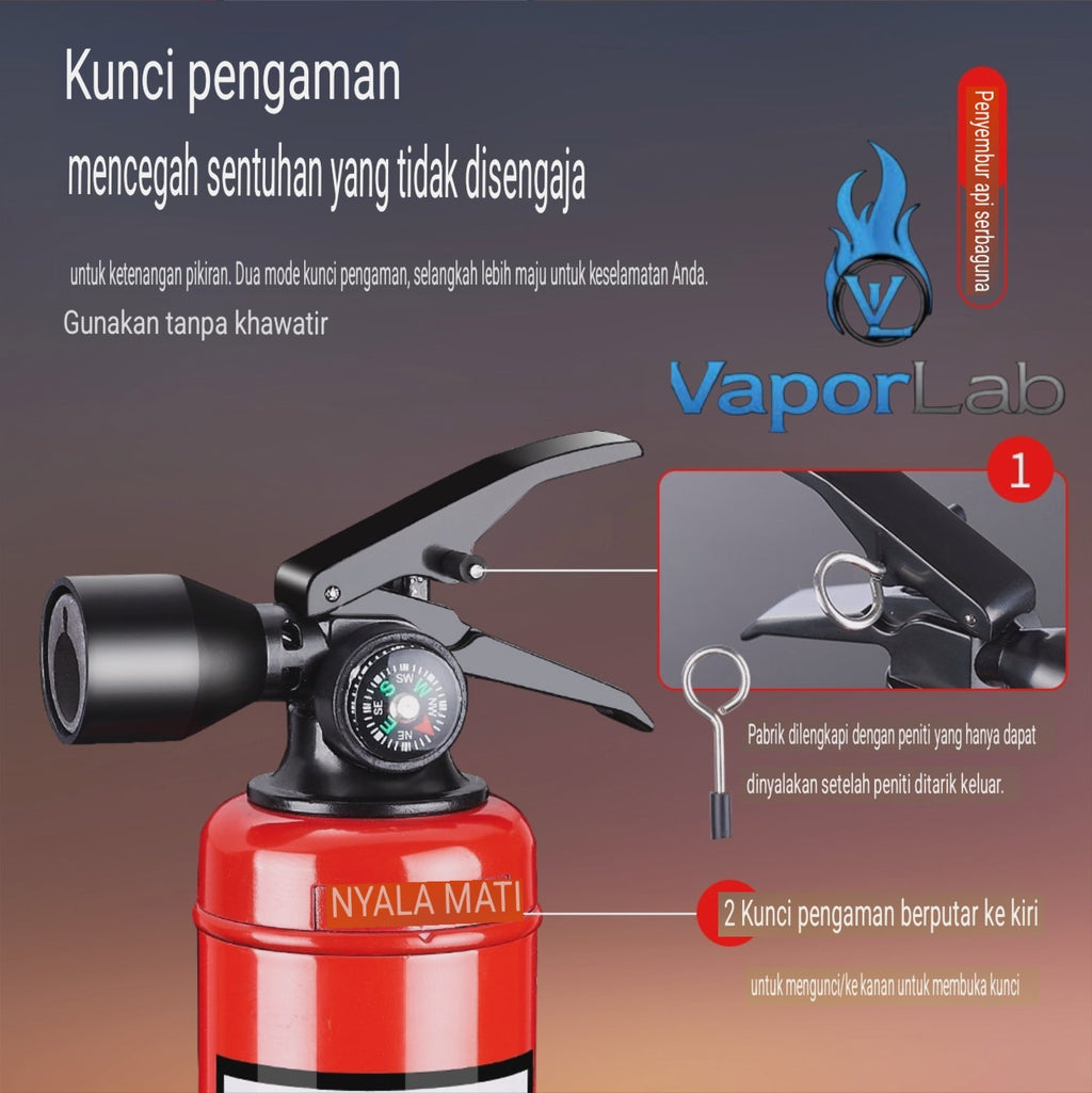 korek api bara las unik lucu model tabung pemadam apar jet torch fire extinguisher refillable gas lighter