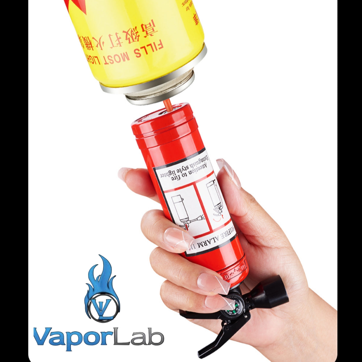 korek api bara las unik lucu model tabung pemadam apar jet torch fire extinguisher refillable gas lighter
