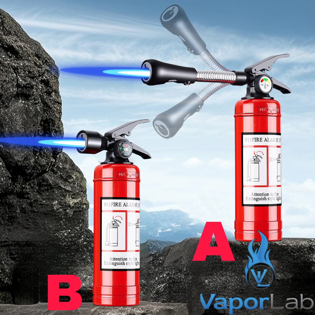 korek api bara las unik lucu model tabung pemadam apar jet torch fire extinguisher refillable gas lighter