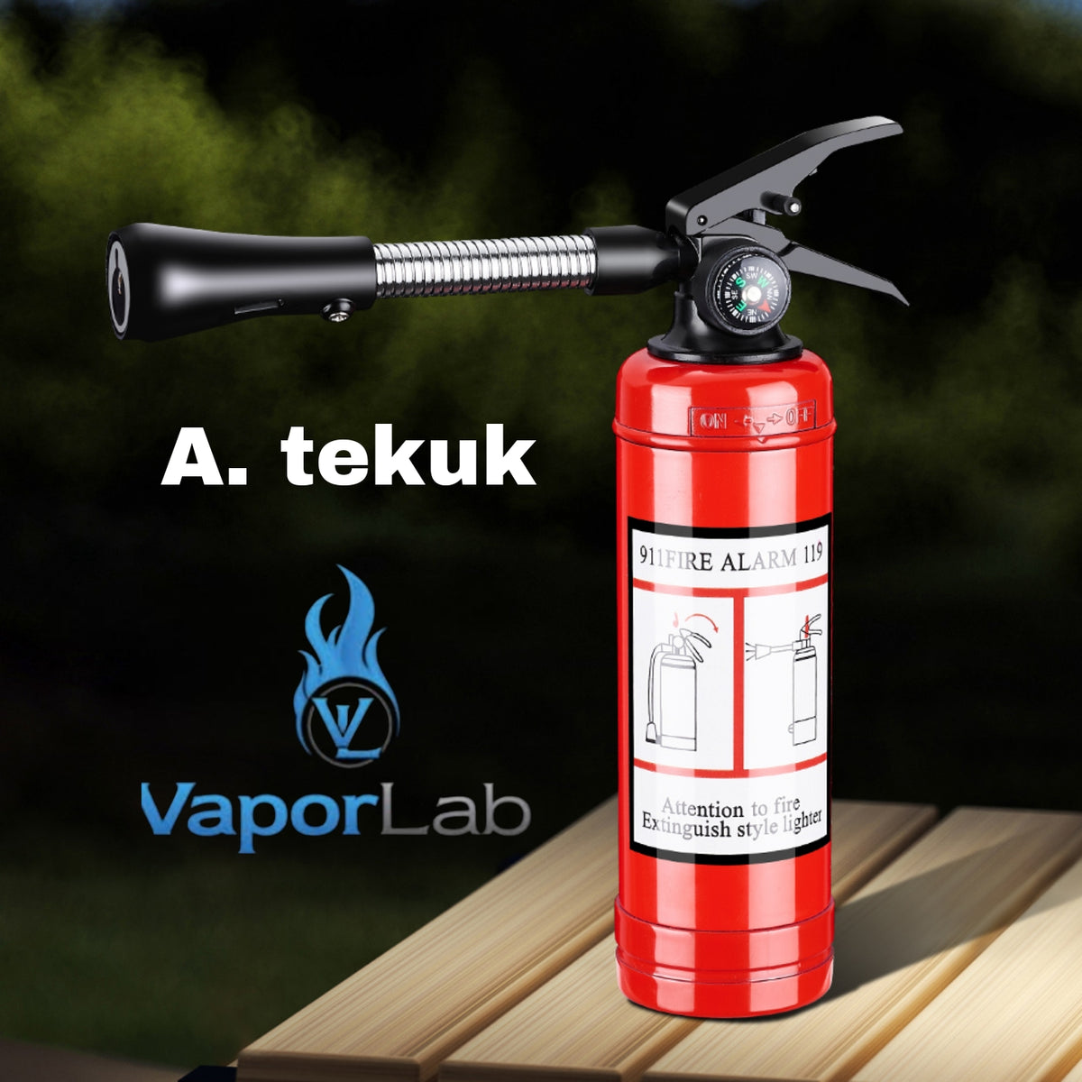 korek api bara las unik lucu model tabung pemadam apar jet torch fire extinguisher refillable gas lighter