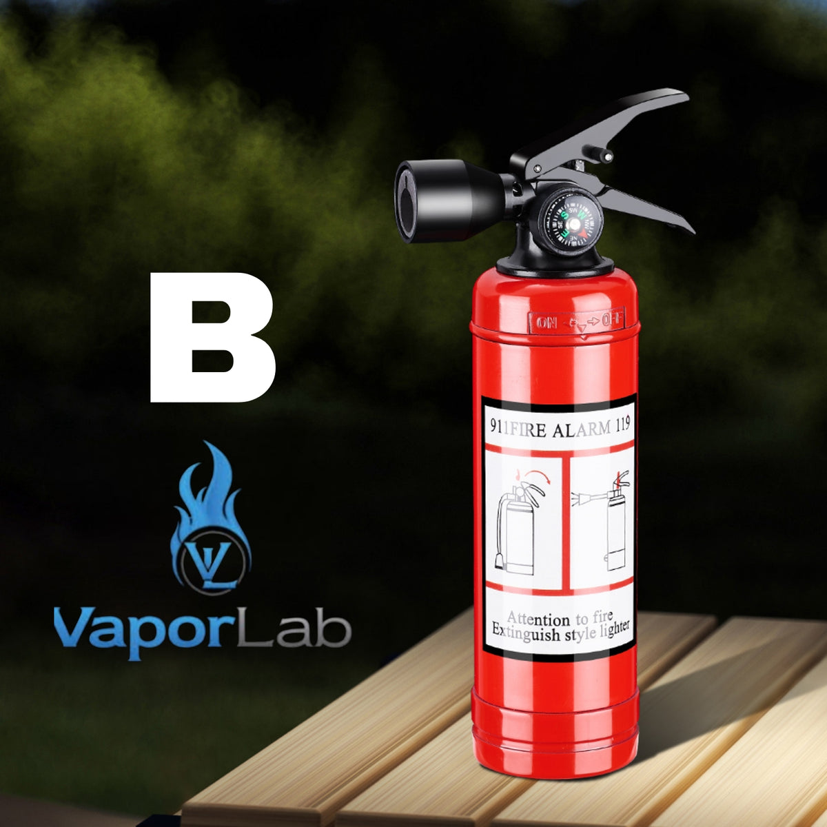 korek api bara las unik lucu model tabung pemadam apar jet torch fire extinguisher refillable gas lighter