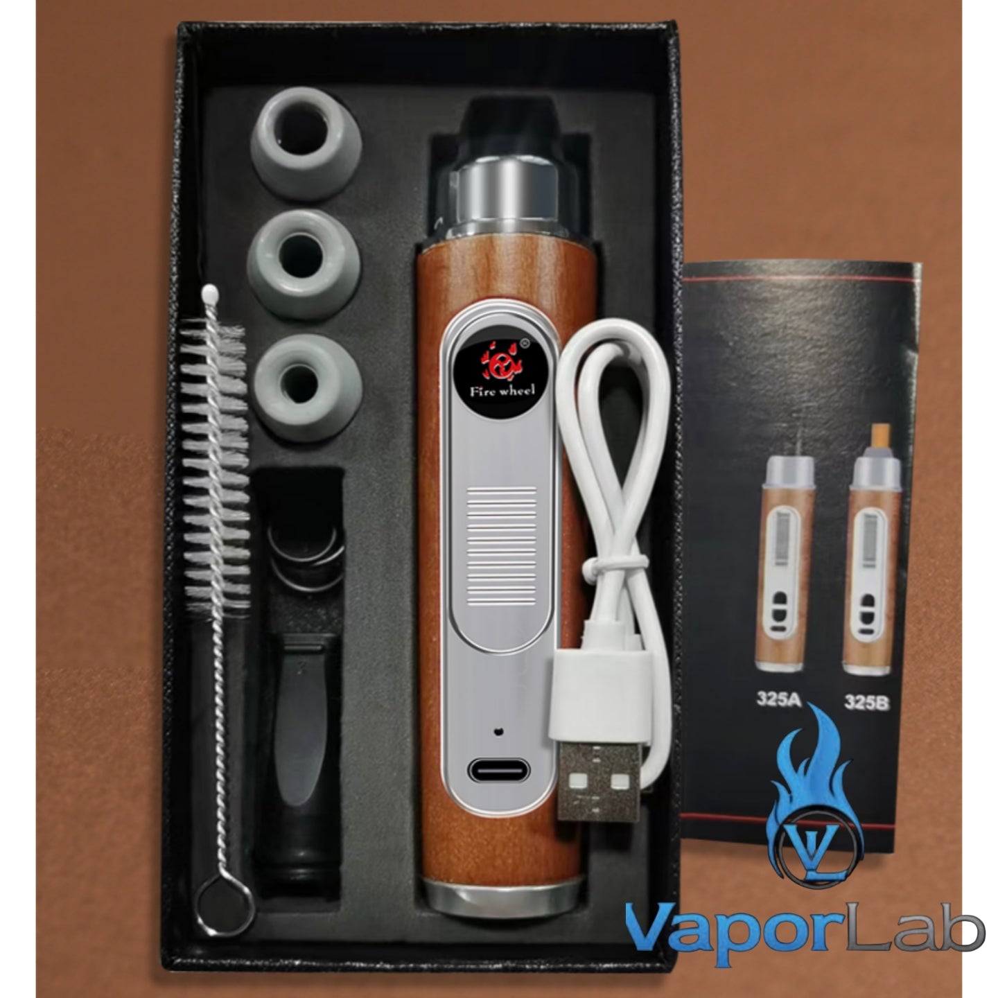 asbak rokok portable holder plus korek api elektrik usb charger lighter handheld ashtray cigarette holder bisa cuci ulang model kayu elegant 3438