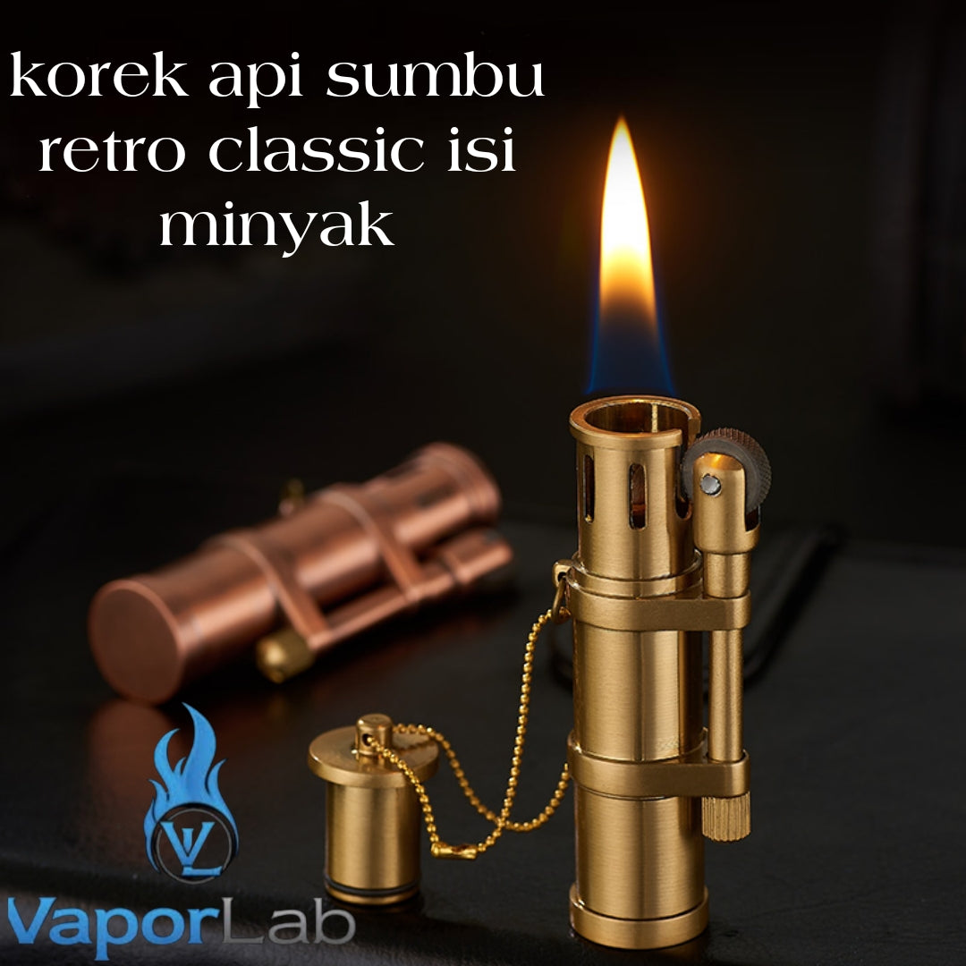 korek api minyak sumbu roda classic vintage oil kerosene retro lighter model lighthouse mercusuar