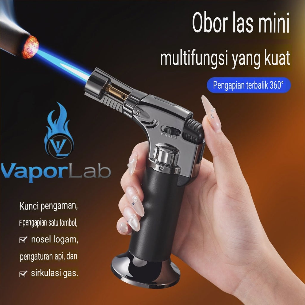 korek api bara las biru jet torch gas lighter bisa di lock cocok untuk cigar bbq masak light welding