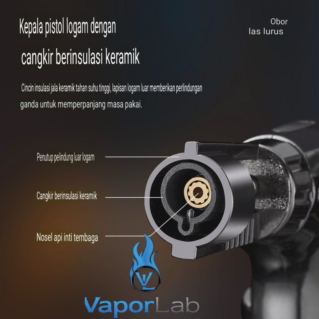 korek api bara las biru jet torch gas lighter bisa di lock cocok untuk cigar bbq masak light welding