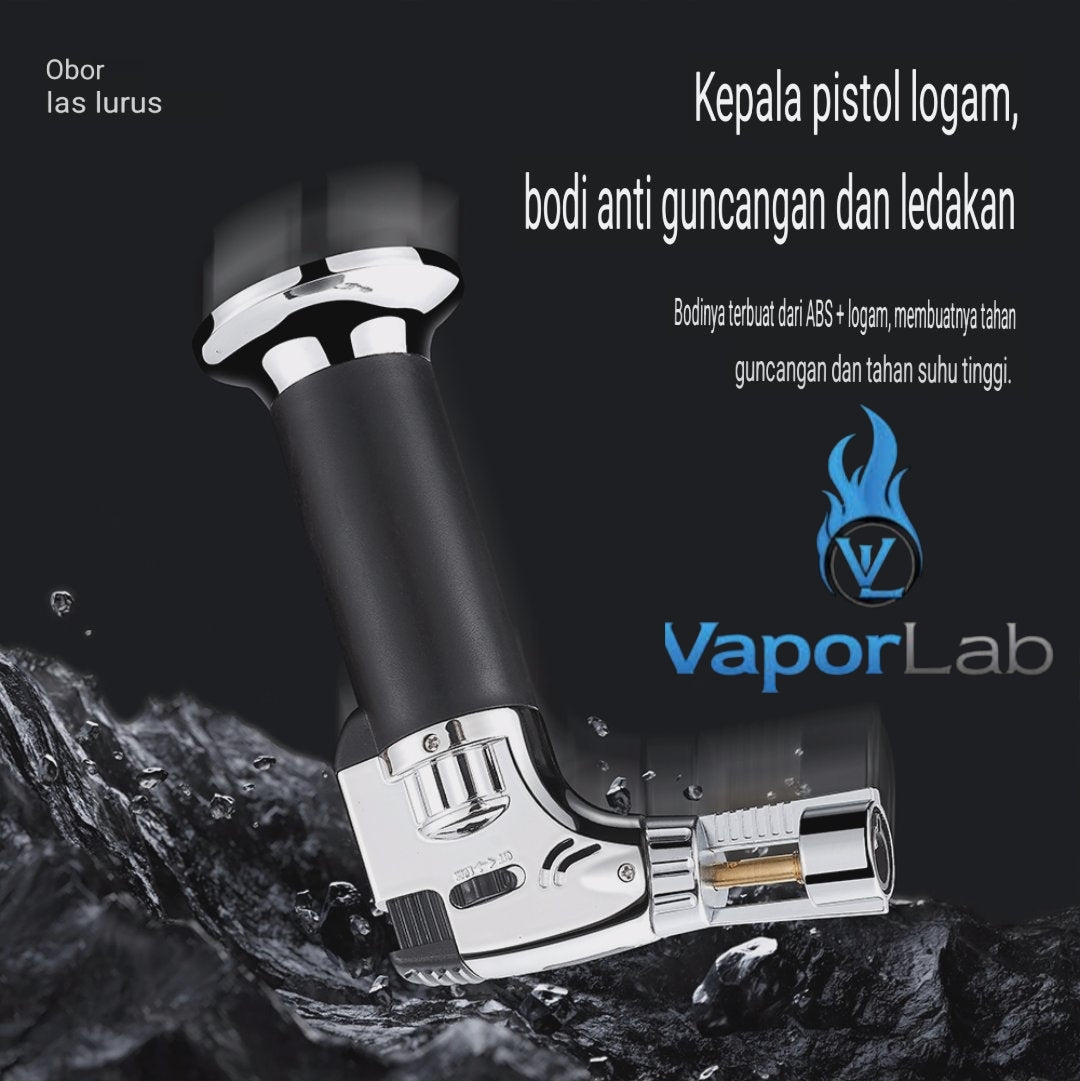 korek api bara las biru jet torch gas lighter bisa di lock cocok untuk cigar bbq masak light welding