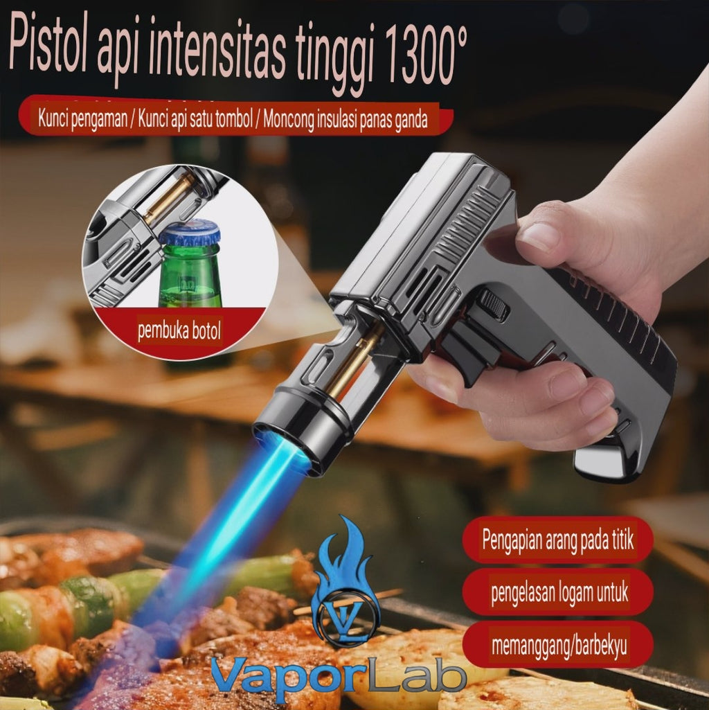 korek api bara las biru kencang dengan bukaan botol powerful jet torch gas lighter bisa di lock PN-602 for cooking bbq cigar