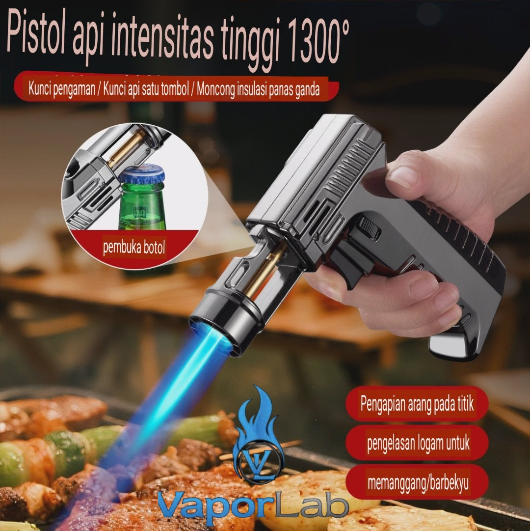 korek api bara las biru kencang dengan bukaan botol powerful jet torch gas lighter bisa di lock PN-602 for cooking bbq cigar