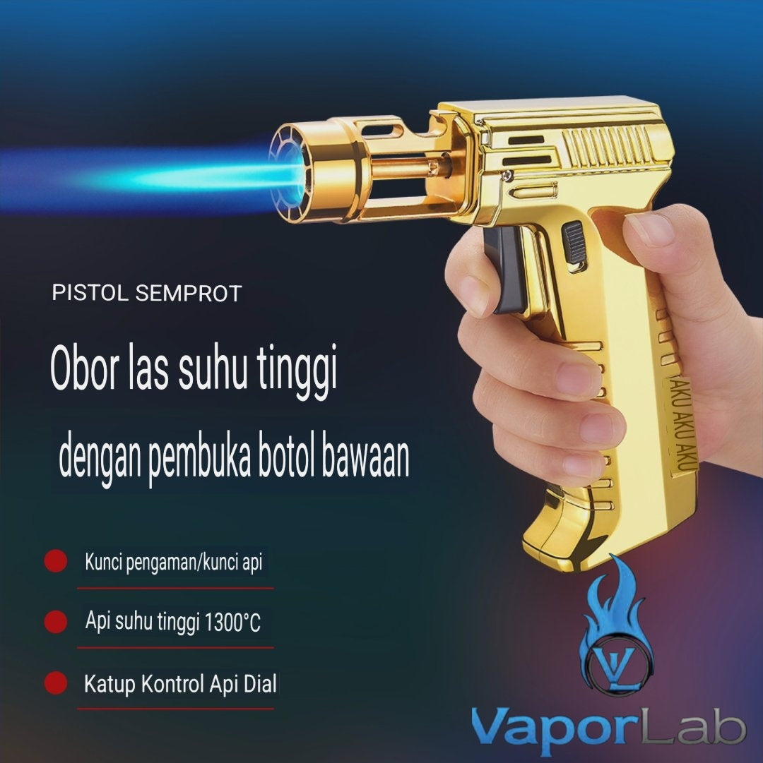 korek api bara las biru kencang dengan bukaan botol powerful jet torch gas lighter bisa di lock PN-602 for cooking bbq cigar